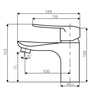 Смеситель для раковины Dorff Ultra D5002100